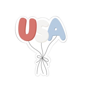USA Balloons Cookie Cutter