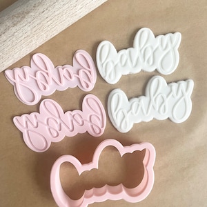 Baby Font Embosser or Debosser and Cookie Cutter Set