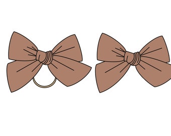 Baby Girl Bow with or without Tie Cookie Cutter