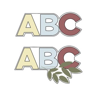 ABC with or without Greenery Cookie Cutter