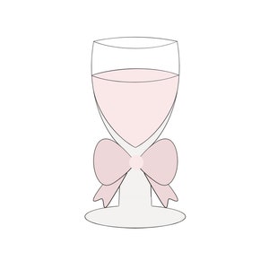 Champagne Flute with Bow Cookie Cutter