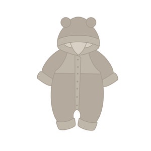 Baby gemütlicher Bär Outfit Cookie Cutter