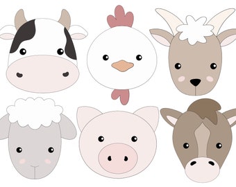 Farm Animal Faces Cookie Cutters