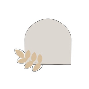 Mod Leaf Plaque 2 Cookie Cutter