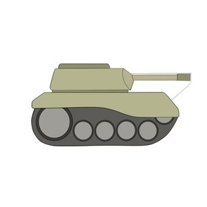 Military Tank Cookie Cutter
