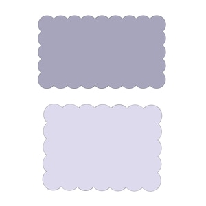 Scalloped Rectangle 1 or 2 Cookie Cutter
