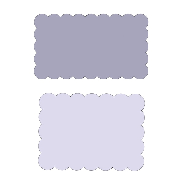 Scalloped Rectangle Etsy