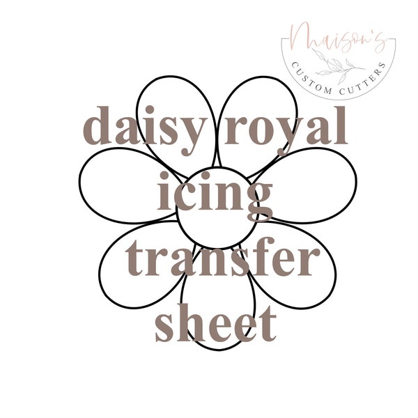 Daisy Royal Icing Transfer Sheets Digital Download