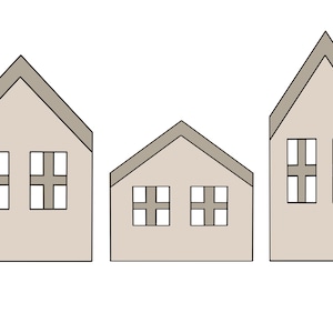 Christmas Mod Houses Cookie Cutters
