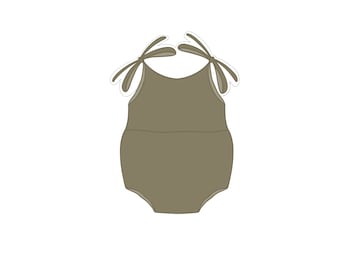 Bow Romper Cookie Cutter