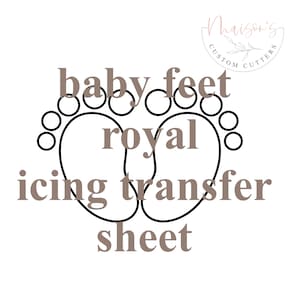 Baby Voeten Royal Icing Transfer Sheets Digitale Download