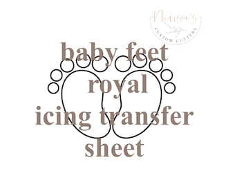 Feuilles de transfert en glaçage royal Baby Feet Téléchargement numérique