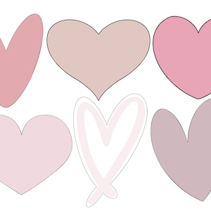 Hearts 1-6 Cookie Cutters