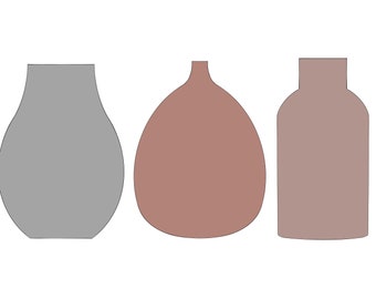 Vase 1, 2, or 3 Cookie Cutter
