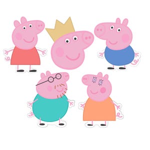 Girl Pig, Pig with Crown, Boy Pig, Dad Pig, or Mom Pig Cookie Cutters