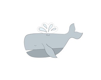 Walvis met waterkoekjesvormer