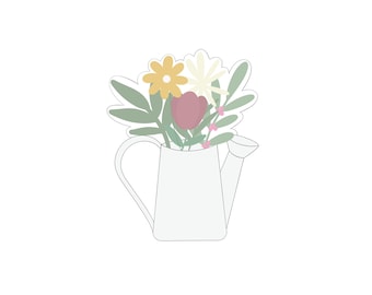 Watering Can with florals Cookie Cutter