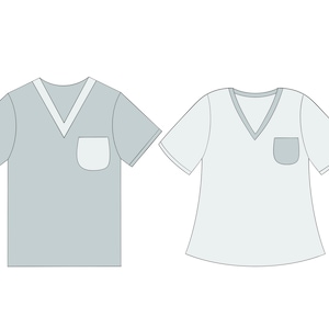 Scrub Top/T-Shirt 1 or 2 Cookie Cutter