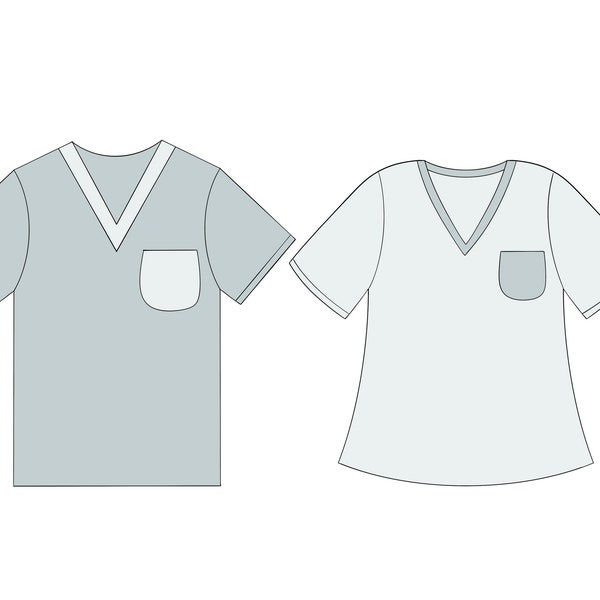 Scrub Top/T-Shirt 1 or 2 Cookie Cutter