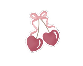Heart Cherries with Bow Cookie Cutter