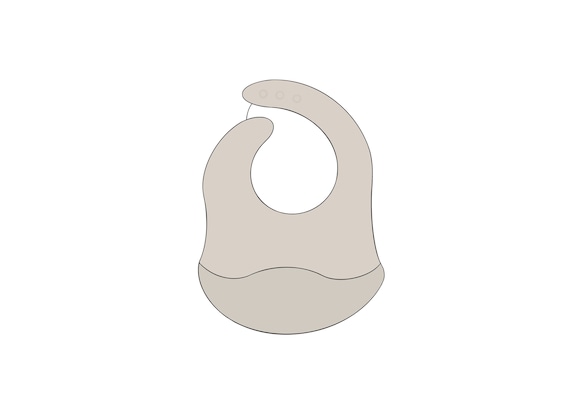 Modern Baby Bib Cookie Cutter