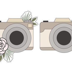 Camera with or without Flowers Cookie Cutter