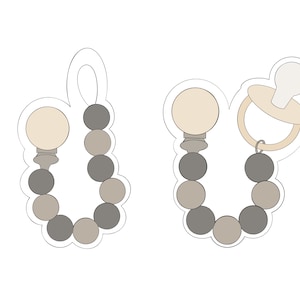 Pacifier Clip with or without Pacifier Cookie Cutter