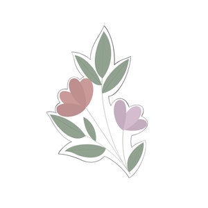 Flowers and Leaves Cookie Cutter