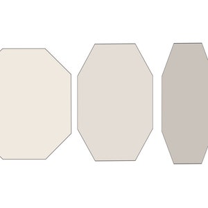 Stretched Octagon 1, 2, or 3 Cookie Cutter