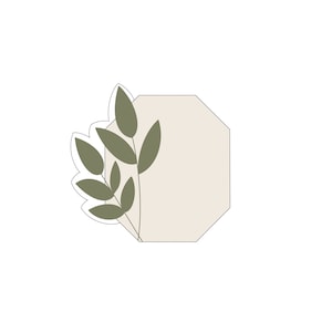 Stretched Octagon with Leaf Cookie Cutter