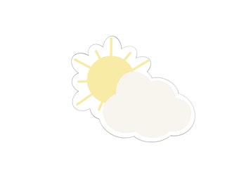 Cloud with Sun Cookie Cutter