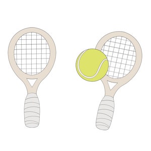 Tennis Racket with or without Ball Cookie Cutter