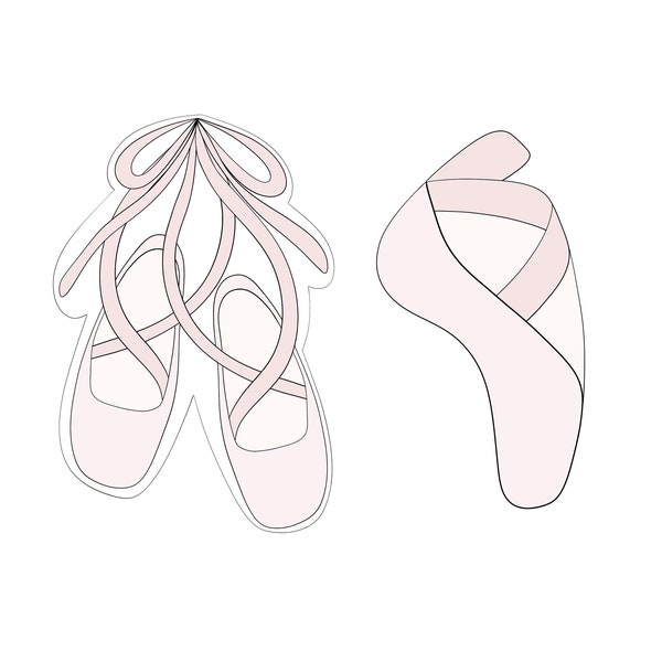 Ballerina Slippers or Slipper Cookie Cutter