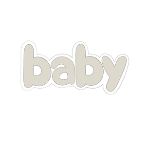 Baby Font Plaque 2 Cookie Cutter