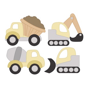 Dump Truck, Excavator, Cement Truck or Bull Dozer Cookie Cutter