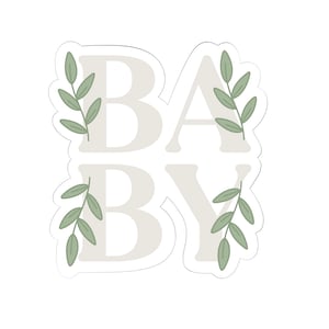 Baby Font Plaque with Greenery Cookie Cutter