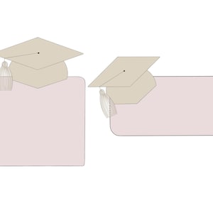 Grad Cap Plaque 1 or 2 Cookie Cutter