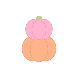 Stack of 2 Pumpkins Cookie Cutter