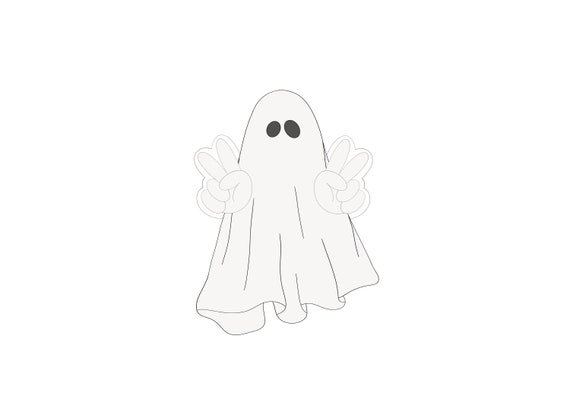 Sheet Ghost With Peace Signs - Etsy