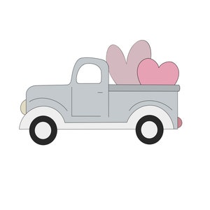 Truck with Hearts Cookie Cutter