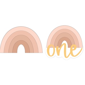 Rainbow or Rainbow with One Font Cookie Cutter