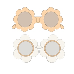 Flower Sunnies 1 or 2 Cookie Cutter