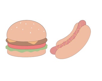 Hamburger or Hotdog Cookie Cutter