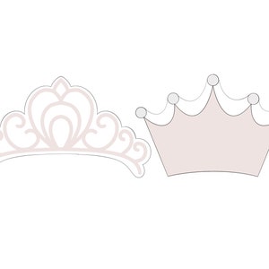 Princess Crown 1 or 2 Cookie Cutter