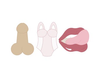 Naughty Bachelorette mini Cookie Cutters