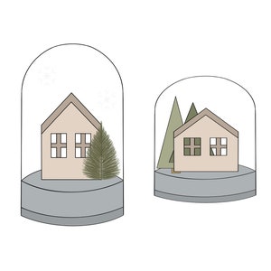 Mod Snow Globes 1 or 2 Cookie Cutter