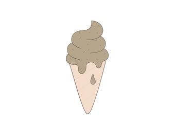 Swirly Ice Cream Cone Cookie Cutter