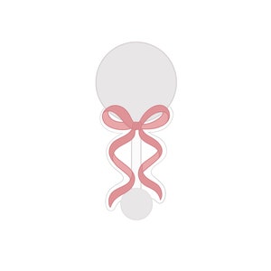 Baby Rattle with Bow 2 Cookie Cutter