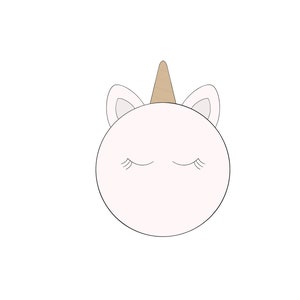 Circle Unicorn Cookie Cutter