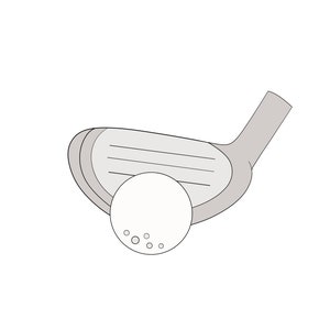 Kij golfowy z foremką do ciastek w kształcie piłki